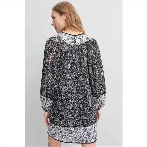 Anthropologie Susanne Tunic Dress Black Long Sleeve Size Medium - Picture 2 of 9